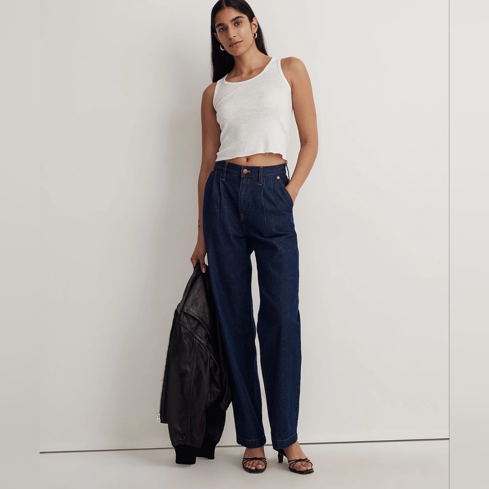 Madewell Baggy Straight Jean dark wash size 28